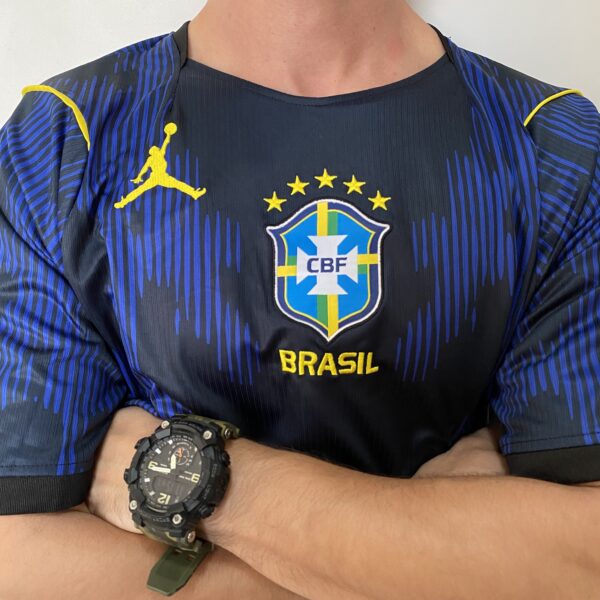 Camisa Brasil Seleção Brasileira Away Torcedor Copa do Mundo 2026 Jordan Azul Nike - Imagem 3