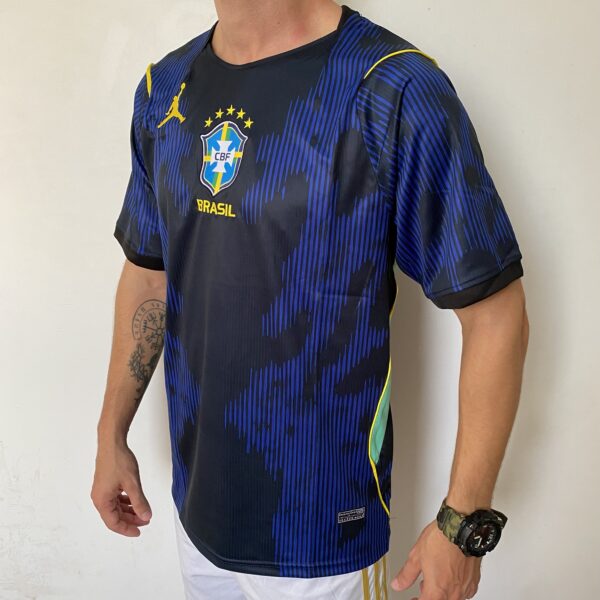 Camisa Brasil Seleção Brasileira Away Torcedor Copa do Mundo 2026 Jordan Azul Nike - Imagem 6