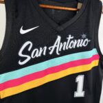 Camiseta Regata Basquete NBA San Antonio Spurs City Edition 2025/26 Preta Nike - Imagem 3