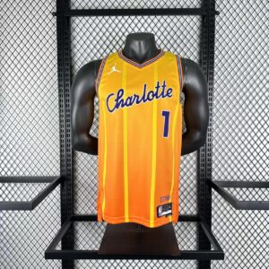 Camiseta Regata Basquete NBA Charlotte Hornets Statement Edition 2025/26 Laranja Nike