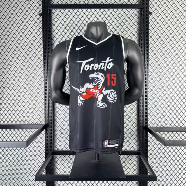Camiseta Regata Basquete NBA Toronto Raptors City Edition 2025/26 Preta Nike - Imagem 1