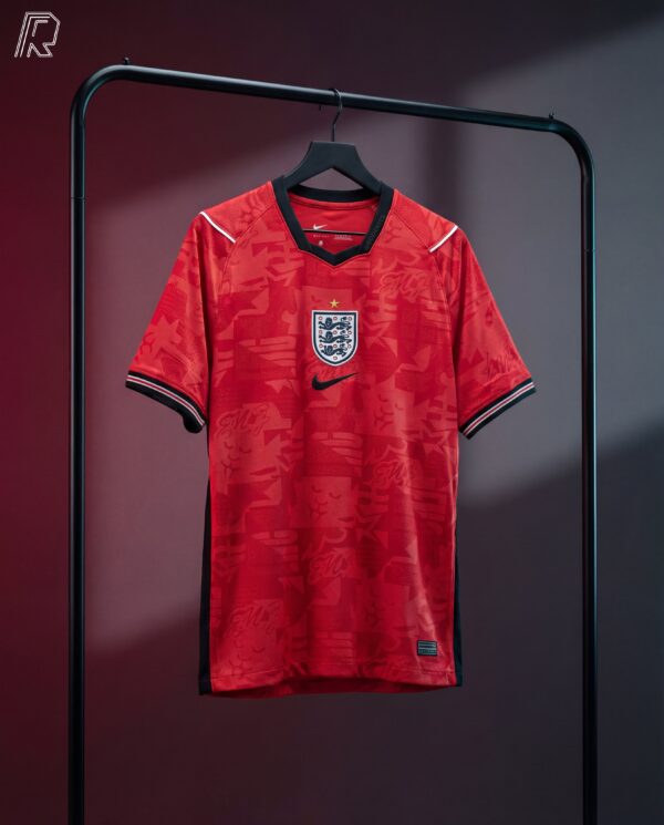 Camisa Seleção Inglaterra Away Versão Jogador Copa Do Mundo 2026 Vermelha Nike - Imagem 4