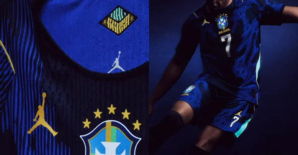 Camisa Brasil Seleção Brasileira Away Azul Jogador Copa do Mundo 2026 Jordan Nike - Imagem 8