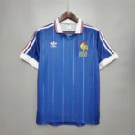 Camisa Retrô Clássica Seleção França Home 1982 Azul Adidas