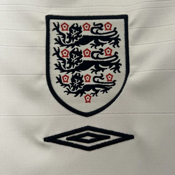 Camisa Retrô Clássica Seleção Inglaterra Home 2004 Branca Umbro - Imagem 3
