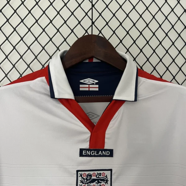Camisa Retrô Clássica Seleção Inglaterra Home 2004 Branca Umbro - Imagem 2
