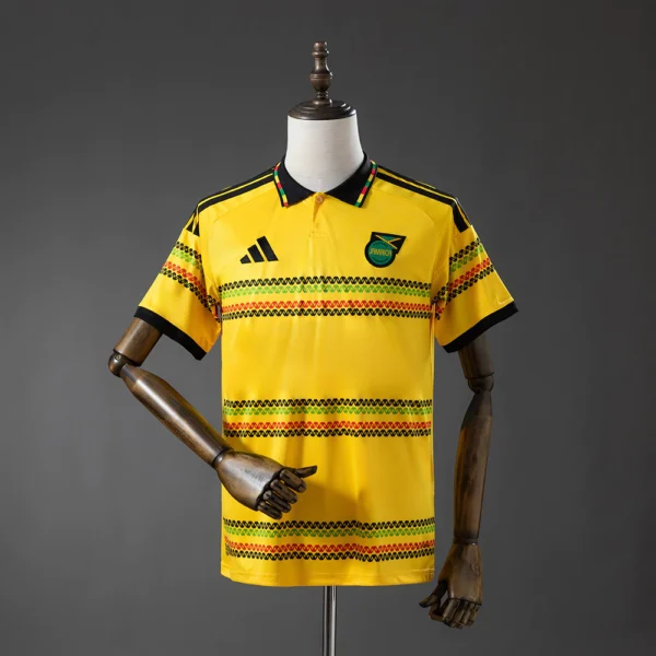 Camisa Jamaica Home Copa do Mundo 2026 Bob Marley Torcedor Amarela Adidas - Imagem 7
