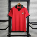 Camisa Retrô Clássica Seleção Portugal Home 1972 Vermelha