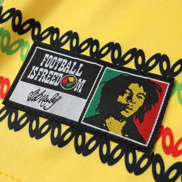 Camisa Jamaica Home 2026 Bob Marley Copa do Mundo Bob Marley Torcedor Amarela - Imagem 5