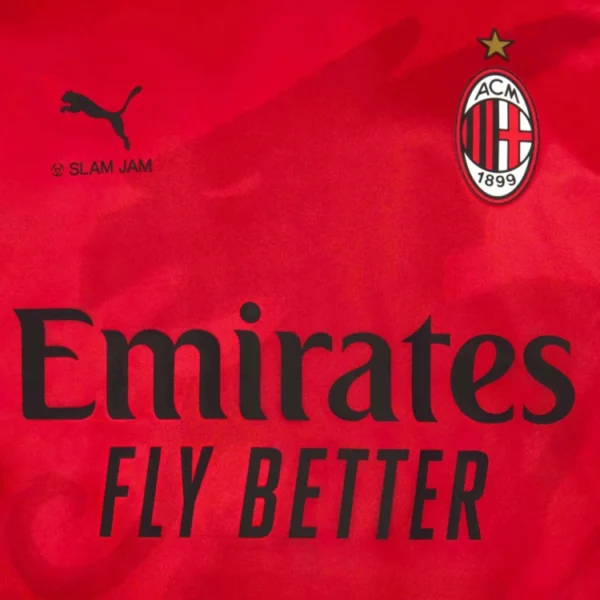 Camisa Milan 4Th Torcedor Manga Longa 2026 Vermelha Puma Slam Jam - Imagem 2