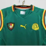 Camisa Regata Retrô Clássica Seleção Camarões Home 2002 Verde Puma - Imagem 2