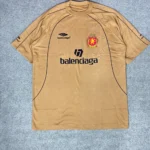 Camisa Balenciaga Oversized Dourada Luxo Soccer
