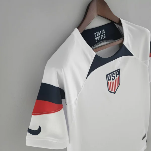 Camisa Retrô Clássica Seleção Estados Unidos USA Home 2022 Branca Nike - Imagem 3