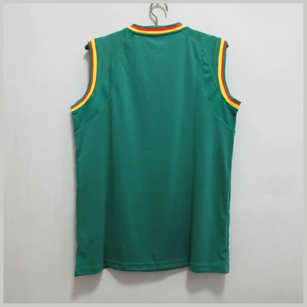 Camisa Regata Retrô Clássica Seleção Camarões Home 2002 Verde Puma - Imagem 7