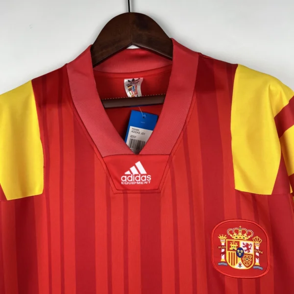 Camisa Retrô Clássica Seleção Espanha Home 1993 Vermelha Adidas - Imagem 2