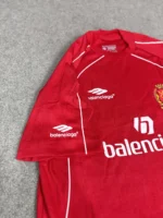 Camisa Balenciaga Oversized Vermelha Luxo Soccer - Imagem 4
