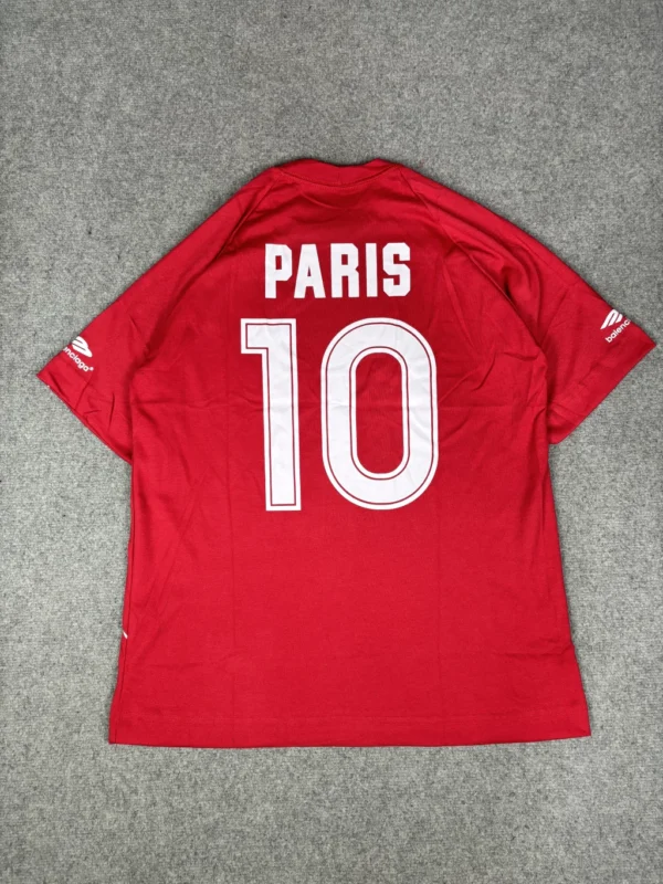 Camisa Balenciaga Oversized Vermelha Luxo Soccer - Imagem 2