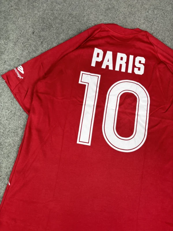 Camisa Balenciaga Oversized Vermelha Luxo Soccer - Imagem 5