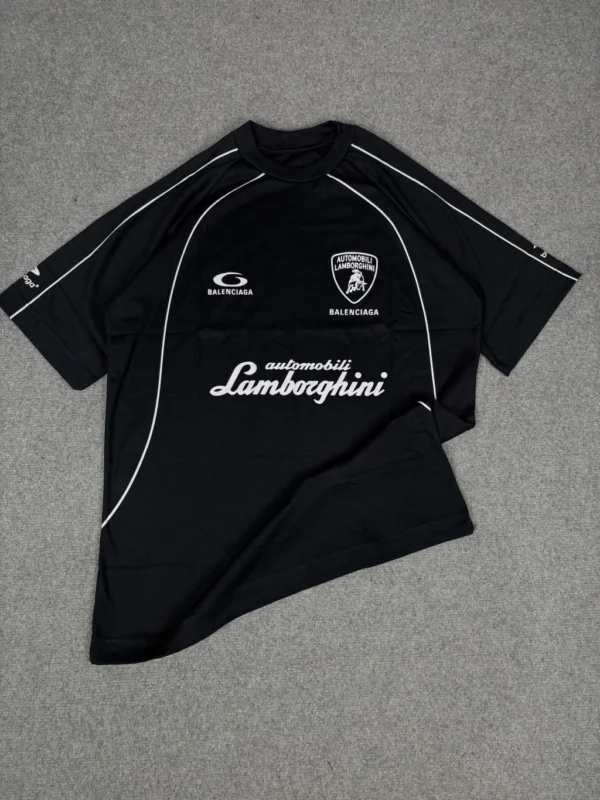Camisa Balenciaga Lamborghini Oversized Preta Luxo Soccer - Imagem 5