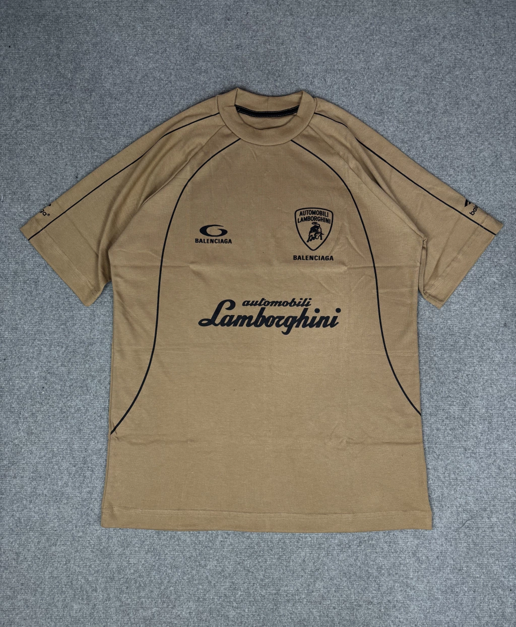 img_7355-102d56437e52d4ffcb17636005519528-1024-1024 Camisa Balenciaga Lamborghini Oversized Dourada Luxo Soccer - Imagem 1