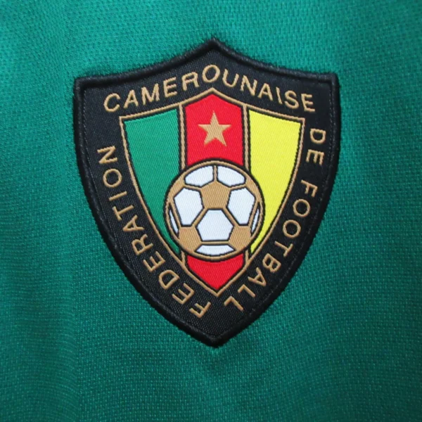 Camisa Regata Retrô Clássica Seleção Camarões Home 2002 Verde Puma - Imagem 4