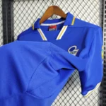 Camisa Retrô Clássica Seleção Itália Home 1996 Nike Azul - Imagem 4