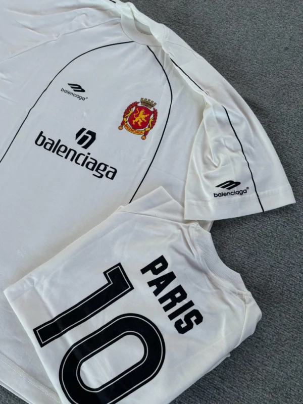 Camisa Balenciaga Oversized Branco Luxo Soccer - Imagem 6