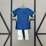 Kit Conjunto Infantil Crianças Camisa e Calção Brasil Retrô Away Infantil 2024/25 Nike - Imagem 5