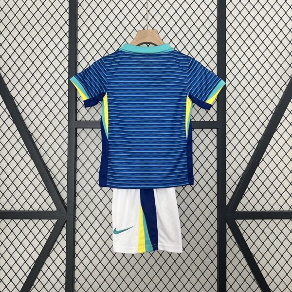 Kit Conjunto Infantil Crianças Camisa e Calção Brasil Retrô Away Infantil 2024/25 Nike - Imagem 5