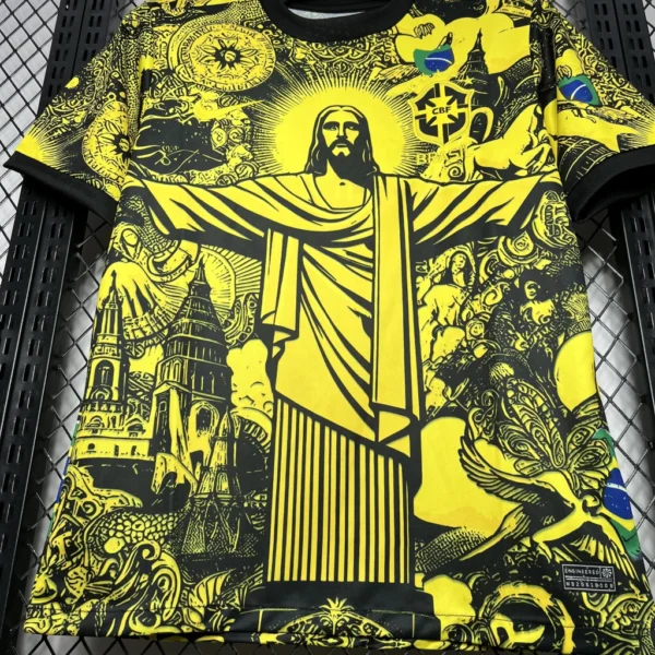 Camisa Brasil Seleção Brasileira Concept Cristo Redentor Versão Torcedor Amarelo 2025 Nike - Imagem 2