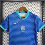 Kit Conjunto Infantil Crianças Camisa e Calção Brasil Retrô Away Infantil 2024/25 Nike - Imagem 2