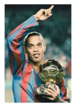 Camisa Retrô Barcelona Home 2005/2006 - Ronaldinho 10 - Manga Longa - Nike - Azul Grená - Imagem 11