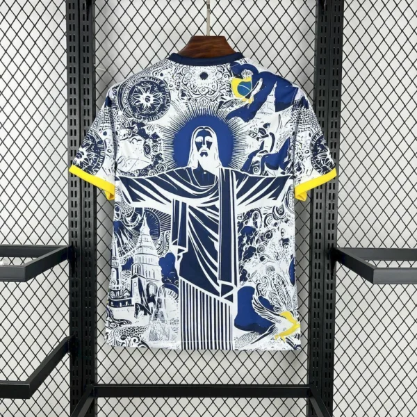 Camisa Brasil Seleção Brasileira Concept Cristo Redentor Versão Torcedor Azul 2025 Nike - Imagem 4