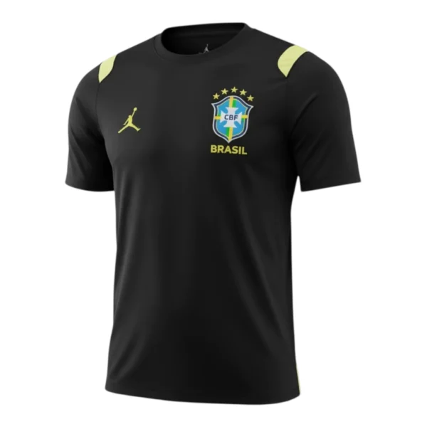 Camisa Brasil Seleção Brasileira Treino Versão Torcedor Masculina Preta 2026 Jordan - Imagem 3